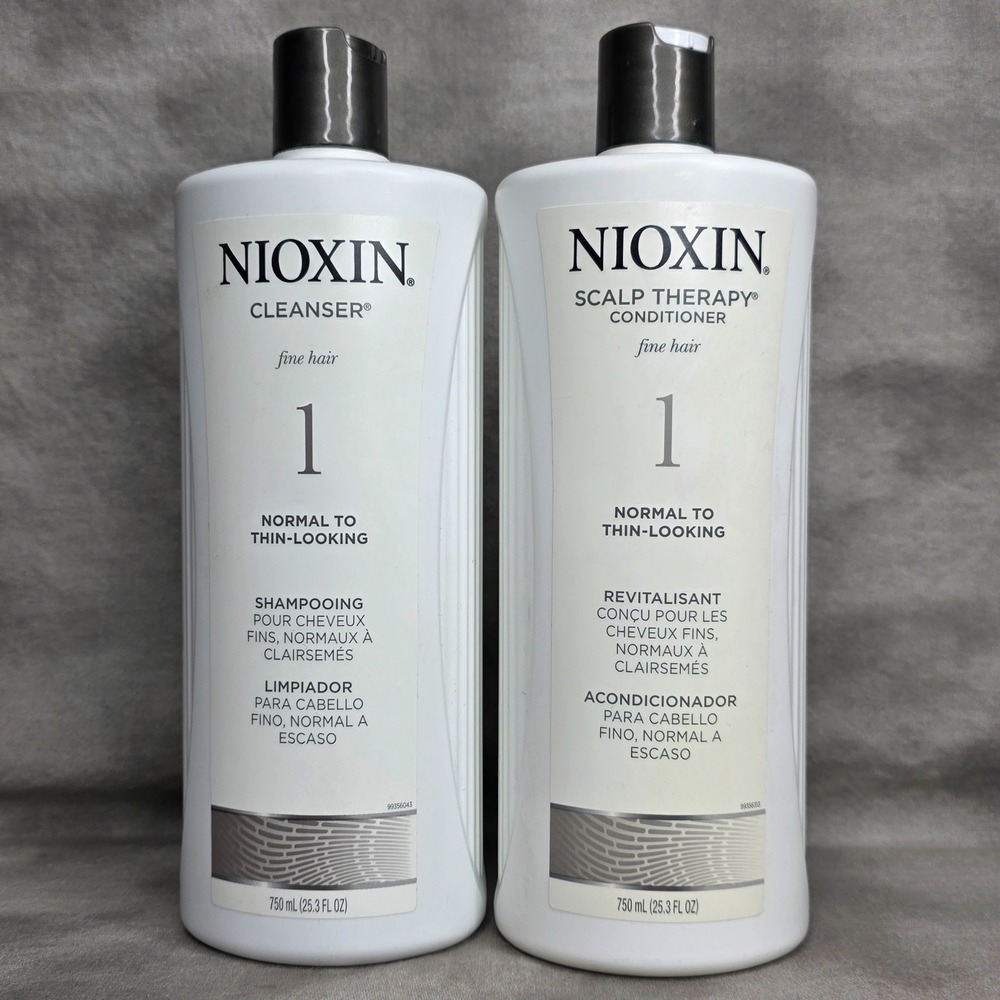 Nioxin System 1 Cleanser Shampoo & Scalp Therapy Conditioner Duo 25.3 oz